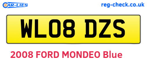 WL08DZS are the vehicle registration plates.