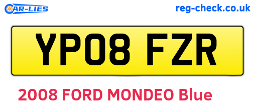 YP08FZR are the vehicle registration plates.