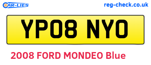 YP08NYO are the vehicle registration plates.