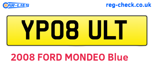 YP08ULT are the vehicle registration plates.