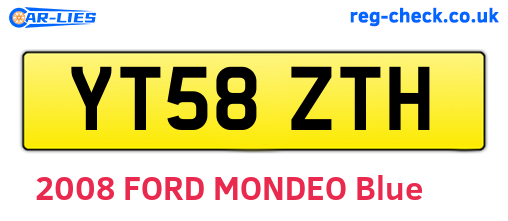 YT58ZTH are the vehicle registration plates.
