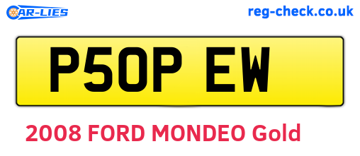 P50PEW are the vehicle registration plates.