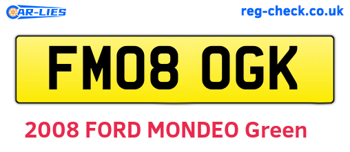 FM08OGK are the vehicle registration plates.