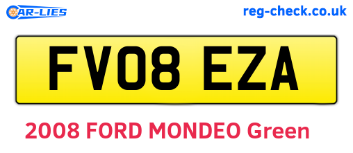 FV08EZA are the vehicle registration plates.