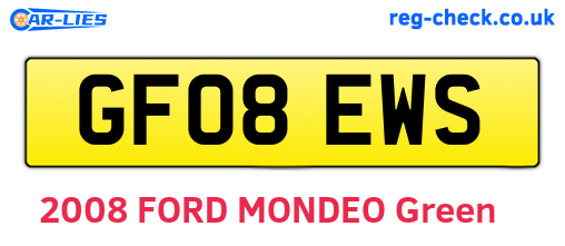 GF08EWS are the vehicle registration plates.