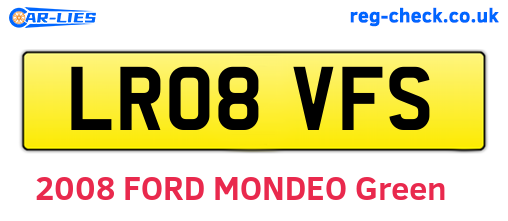 LR08VFS are the vehicle registration plates.