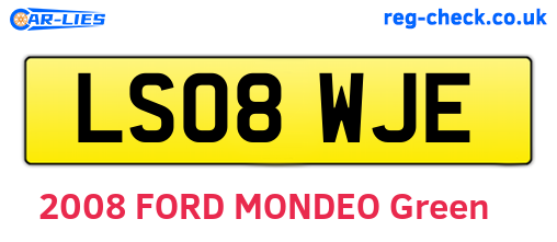 LS08WJE are the vehicle registration plates.