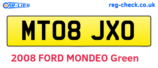 MT08JXO are the vehicle registration plates.