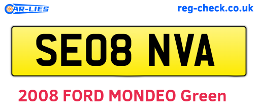 SE08NVA are the vehicle registration plates.
