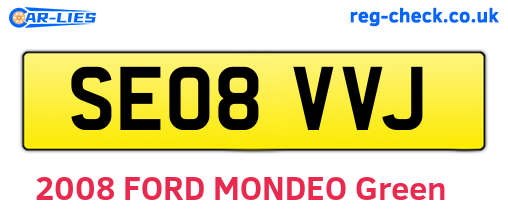 SE08VVJ are the vehicle registration plates.