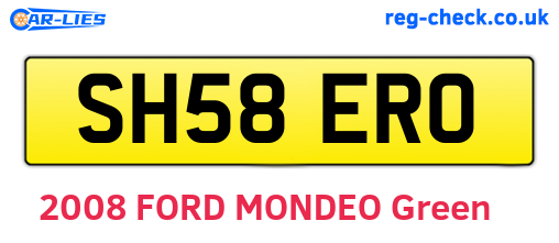 SH58ERO are the vehicle registration plates.