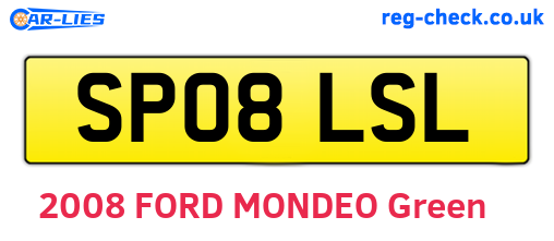 SP08LSL are the vehicle registration plates.