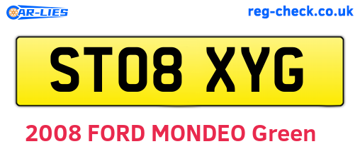 ST08XYG are the vehicle registration plates.