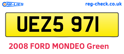 UEZ5971 are the vehicle registration plates.