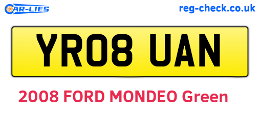 YR08UAN are the vehicle registration plates.