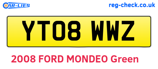 YT08WWZ are the vehicle registration plates.