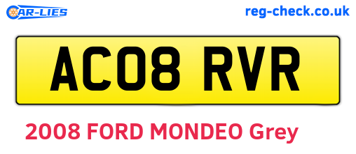 AC08RVR are the vehicle registration plates.