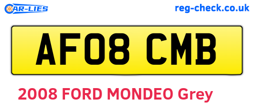 AF08CMB are the vehicle registration plates.