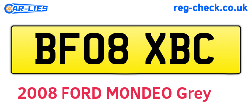 BF08XBC are the vehicle registration plates.