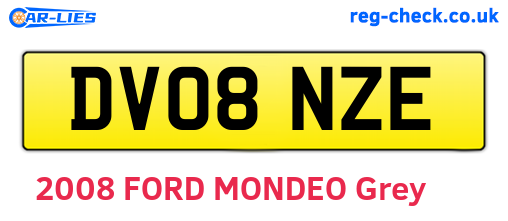 DV08NZE are the vehicle registration plates.