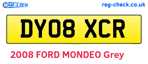 DY08XCR are the vehicle registration plates.