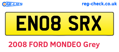 EN08SRX are the vehicle registration plates.