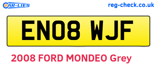 EN08WJF are the vehicle registration plates.