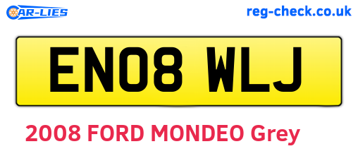 EN08WLJ are the vehicle registration plates.