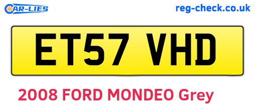 ET57VHD are the vehicle registration plates.