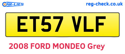ET57VLF are the vehicle registration plates.