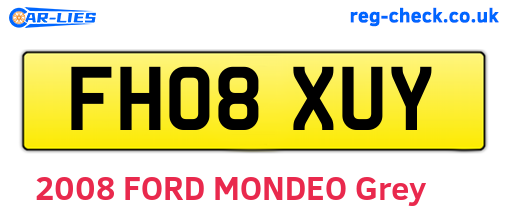 FH08XUY are the vehicle registration plates.