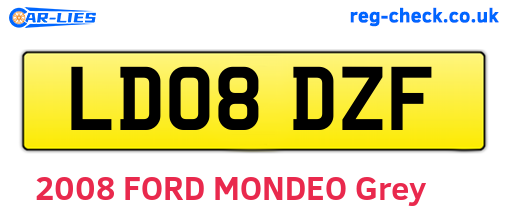 LD08DZF are the vehicle registration plates.