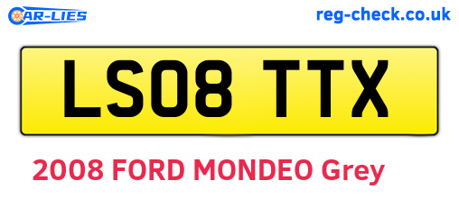 LS08TTX are the vehicle registration plates.