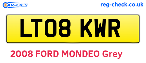 LT08KWR are the vehicle registration plates.