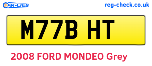 M77BHT are the vehicle registration plates.
