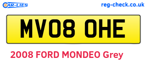 MV08OHE are the vehicle registration plates.