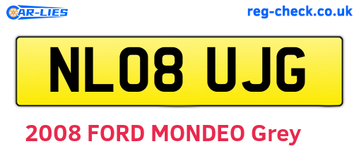 NL08UJG are the vehicle registration plates.