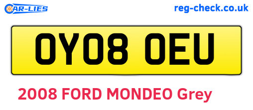 OY08OEU are the vehicle registration plates.