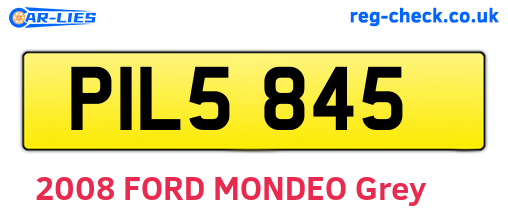 PIL5845 are the vehicle registration plates.