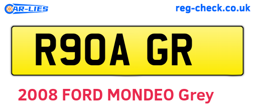 R90AGR are the vehicle registration plates.