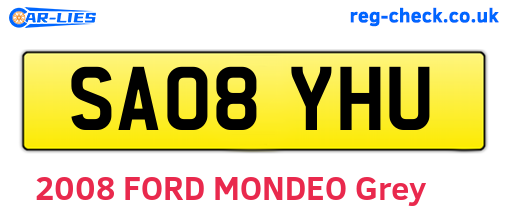 SA08YHU are the vehicle registration plates.