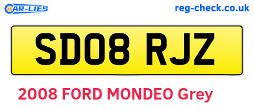 SD08RJZ are the vehicle registration plates.