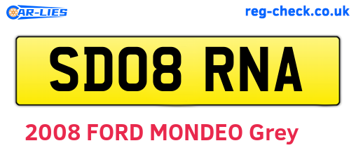 SD08RNA are the vehicle registration plates.