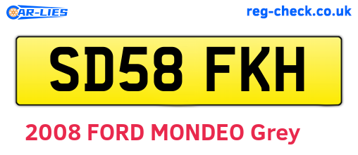 SD58FKH are the vehicle registration plates.