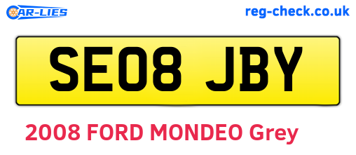 SE08JBY are the vehicle registration plates.