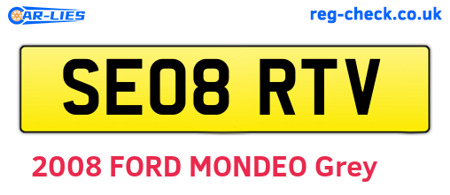 SE08RTV are the vehicle registration plates.