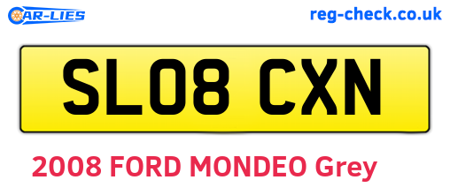 SL08CXN are the vehicle registration plates.