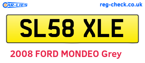 SL58XLE are the vehicle registration plates.