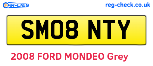 SM08NTY are the vehicle registration plates.