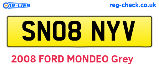 SN08NYV are the vehicle registration plates.